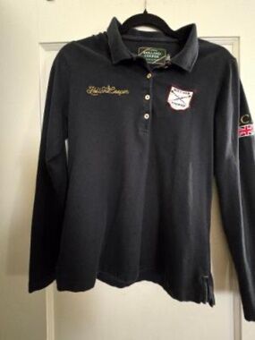 Holland Cooper  navy  logo polo shirt